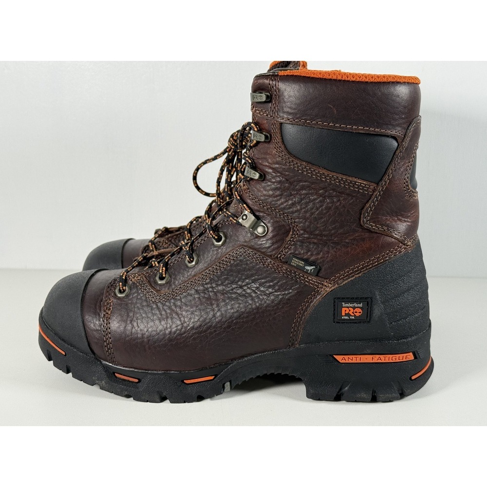 Timberland PRO Men's 10W Brown Steel Toe Waterproof Work Boots Anti-Fatigue New